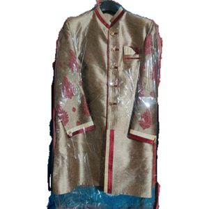 Cream Sherwani For Wedding Comes With Pyajama