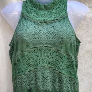 1.22.8 GREEN CUTE NET DRESS