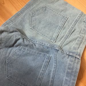 Plain Denim Shorts