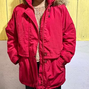 Long Jacket With Detachable Hood