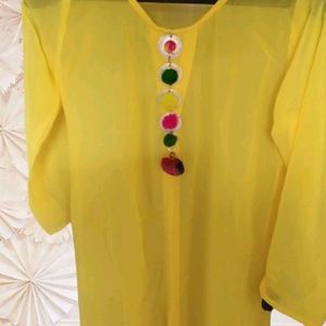 Pretty Yellow Kurti