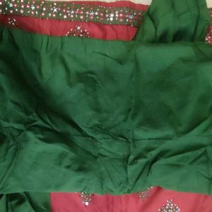 Diwali Sale! Red Green Kurta Set