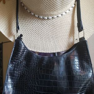 Black Leather Fancy Bag