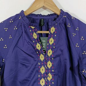 Purple Printef Casual Top (Women)