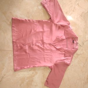 Pink Satin Shirt