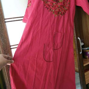 3D Embroidered A-line Kurti