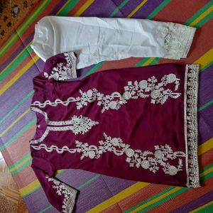 Georgette Kurta Set For Women's And Girl's