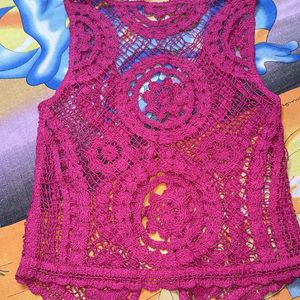 Crochet 🧶Top Dark Pink