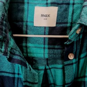 Max Green blue check Shirt