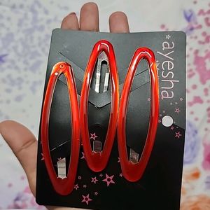 Red Tic Tac Clips- 3pcs