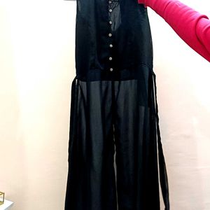 Black Open Kurta Style As A Dress 👗