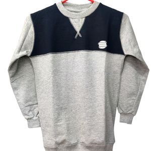 Grey Colour Full Sleeve Crewneck Sweatshirt