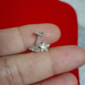 Star Shape Studs Silver