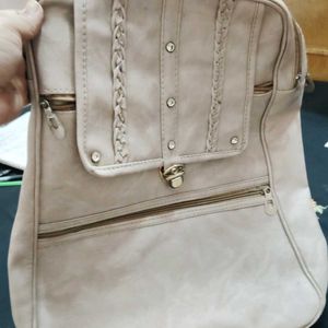 Beige Colour Backpack