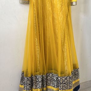 Yellow Anarkali Dress Ethnic