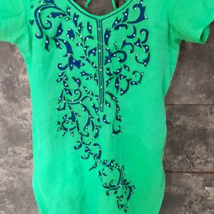 Price Drop- Only For Today 3 Pc Green Colour Lady