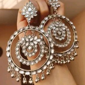 Heavy Chandbali Jhumkas