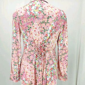 FLORAL SHIRT WITH CLASSIC BACK DESIGN FOR WOMEN