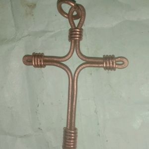 Price Dropped Elegant Copper Cross Handmade Locket