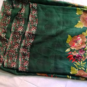 Green Floral Saree