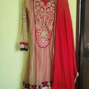 Heavy Anarkali set With Dupatta And Pant