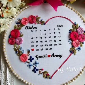 Calendar Couple Name Hoop