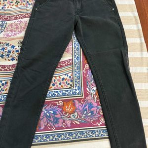 Levis Black Denim Jeans Solid