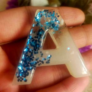 Resin Keychain Letter A