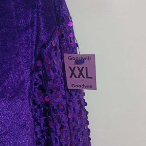 PLUS SIZE PURPLE VELVET TOP