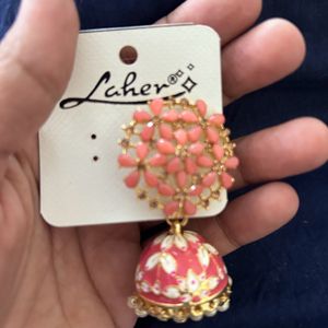 Peach Color Jhumka