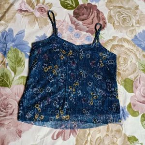 AND Brand Women Floral Sleeveless V-NECK Crop Top