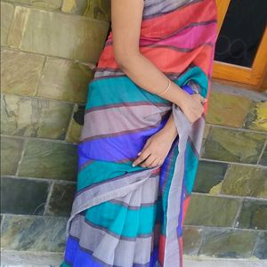 Blue Saree With Blouse