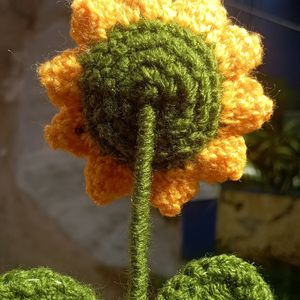 Handmade Crochet Sunflower Pot