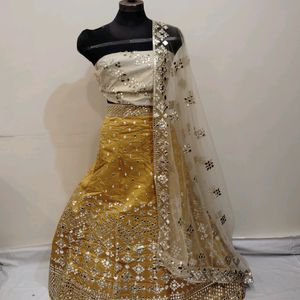 Mustard Colour Lehenga