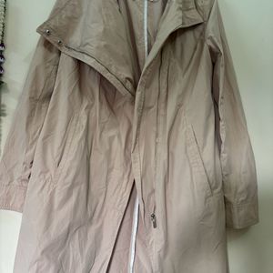 Beige Korean Long Overcoat