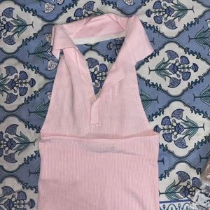 Light Pink Backless Top