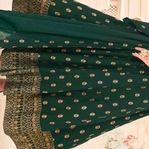 New Green Kurti With Dupatta