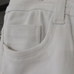 White Cotton Jeans For Women