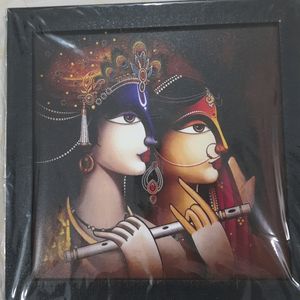 Radha Krishna Decor Wall Frame-Digital Paint