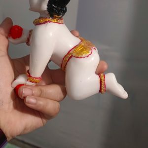 White Marble Polyester Laddu Gopal Ji