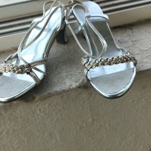 Brand New Silver Heels Shoes