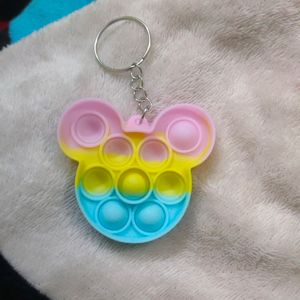 POP IT Keychain With Push Bubble Key Ring Chain