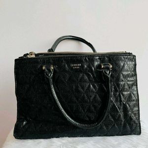 Guess black satchel bag