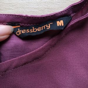 Dressberry Women's Mauve A-line Dress.