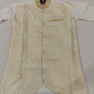 White Golden Suit For Boy