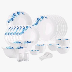 cello Pack of 35 Opalware Blue Swirl Dazzle Dinner