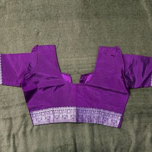 Purple Sari With Blouse