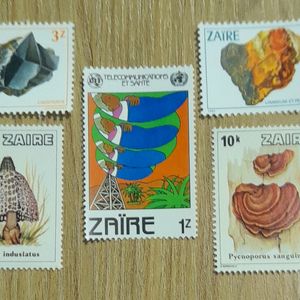 Set Of 5 Zaire Stamps