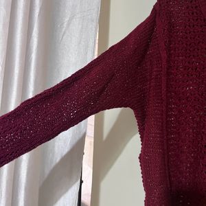 Red Woollen Top