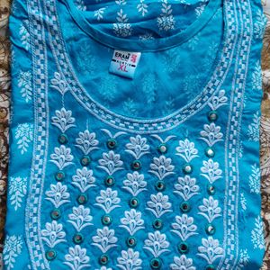 Sky Blue Rayon Kurti